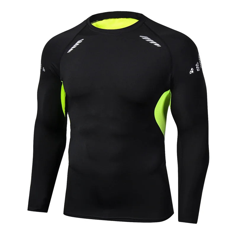 Men's T-shirt Men Running Sport T Shirt Men Compression Fitness Tops Tee Quick DryTight Training Gym Sport Running Shirts Jersey