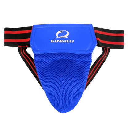 Red Black Adult Male MMA Jockstrap Boxing Sanda Groin Guards Taekwondo Training Crotch Protector Kick Boxing Protection Guard