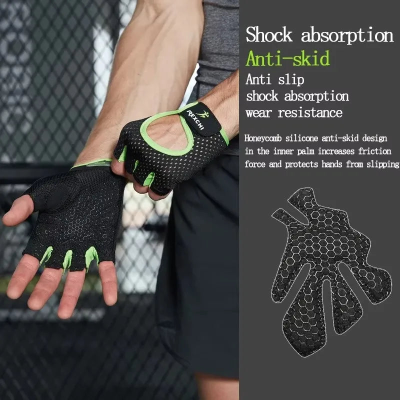 Gym Gloves Fitness Weight Lifting Gloves Body Building Training Sports Gloves Workout Half Finger Hand Protector for Women Men