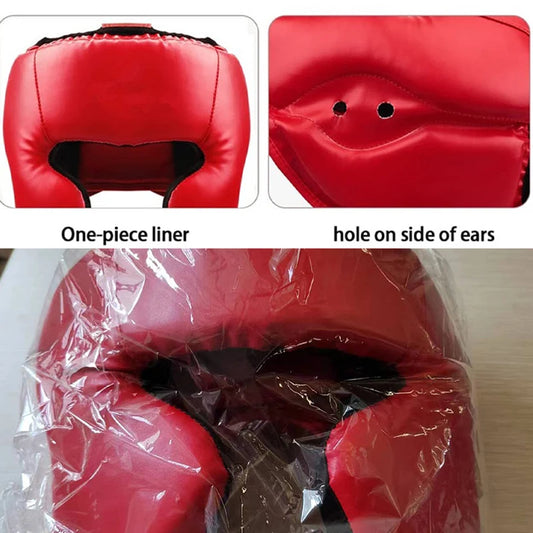 New Boxing Helmet Leather Karate Muay Thai Sanda Training Adults Kids Arts Helmet Head Guard Taekwondo Karate Boxing Helmets