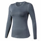 Base Layer Fitness Sport Shirt Quick Dry Women long Sleeves Top Gym jogging lady T-shirt Train Workout Clothing White Yoga Shirt