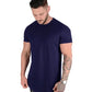 Muscle Fitness T-shirt Summer Men's Athleisure Workout short sleeve T-shirt High Quality cotton Men T-shirt Gym Sport Shirt Tops