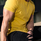 Muscle Fitness T-shirt Summer Men's Athleisure Workout short sleeve T-shirt High Quality cotton Men T-shirt Gym Sport Shirt Tops