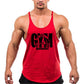 Men's Fitness Bodybuilding Tank Tops Brand Gym Sportswear Cotton Breathable Workout Muscle Vests Summer Sleeveless Y Back Shirt