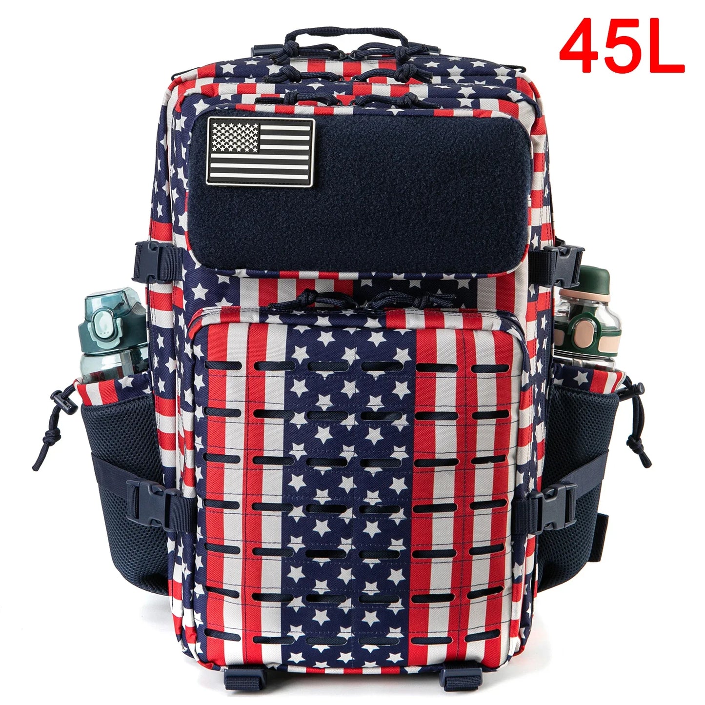 25/45L Women/men Backpack for Tactical Laser Cut Molle heavy duty backpack School Bag Gym Rucksack Treeking with Dual Cup Holder