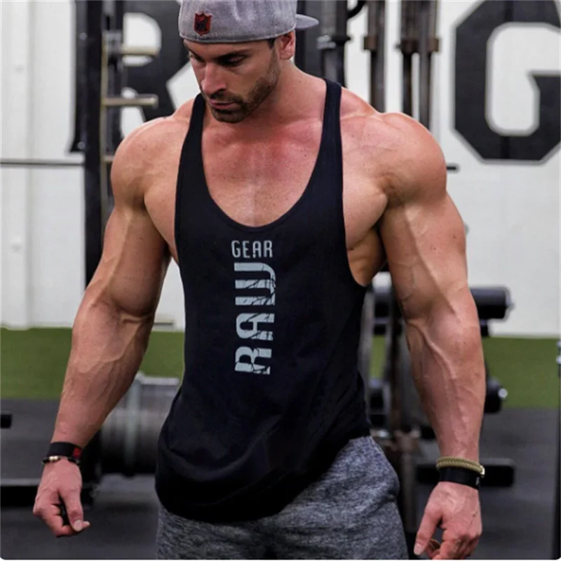 2023 new mens cotton tank tops shirt gym fitness vest sleeveless male casual bodybuilding sports man Workout clothes clothing