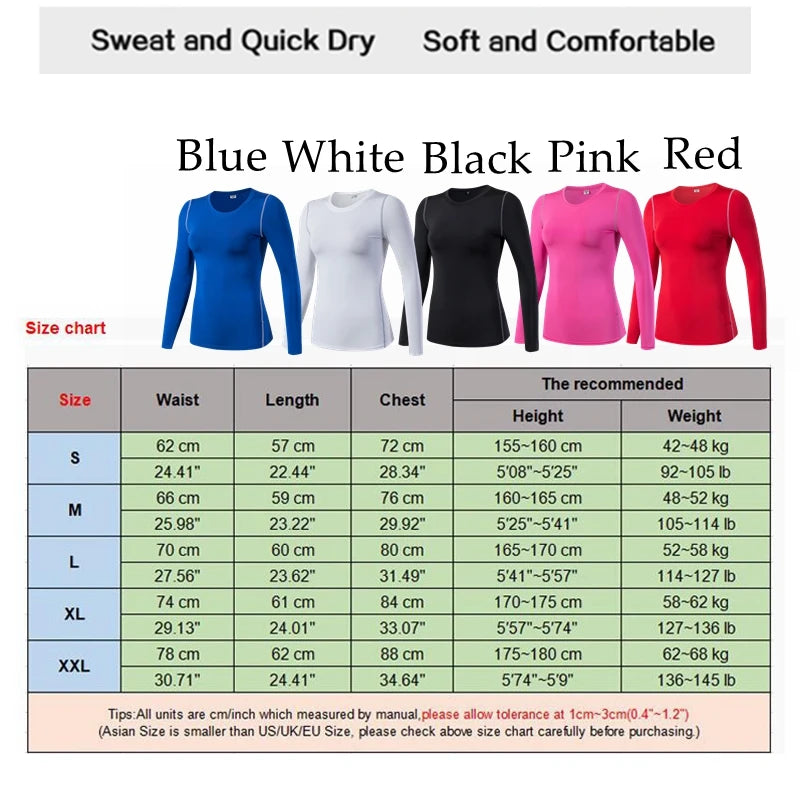 Base Layer Fitness Sport Shirt Quick Dry Women long Sleeves Top Gym jogging lady T-shirt Train Workout Clothing White Yoga Shirt