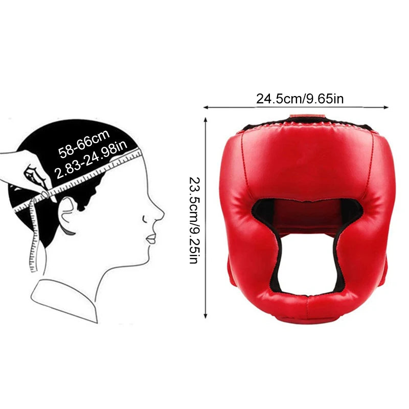 New Boxing Helmet Leather Karate Muay Thai Sanda Training Adults Kids Arts Helmet Head Guard Taekwondo Karate Boxing Helmets