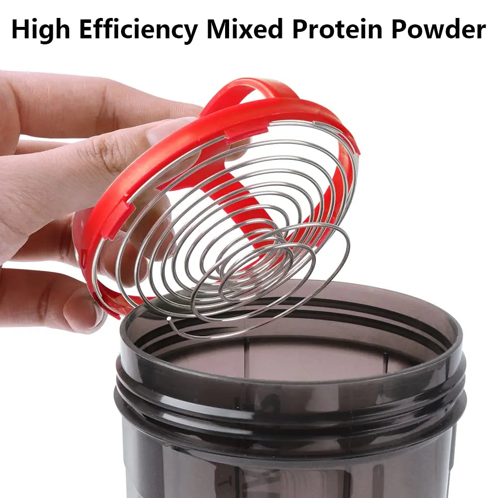 3 Layers Shaker Protein Bottle Powder Shake Cup Large Capacity Water Bottle Mixing Cup Body Building Exercise Mixing Bottle