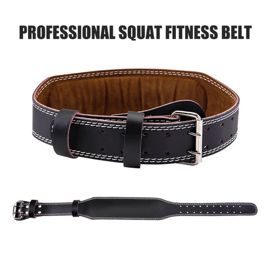 PU Leather Professional Waist Support Sports Safety Belt Protection Fitness Deep Squat Hard Pull Weightlifting Equipment Trainin