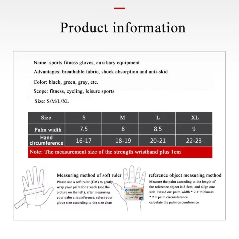 Gym Gloves Fitness Weight Lifting Gloves Body Building Training Sports Gloves Workout Half Finger Hand Protector for Women Men