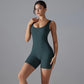 New V Back Scrunch Sports Jumpsuit Women Gym Rompers Sleeveless Sportswear Bodysuits Women Casual One-Piece Suit Yoga Clothing