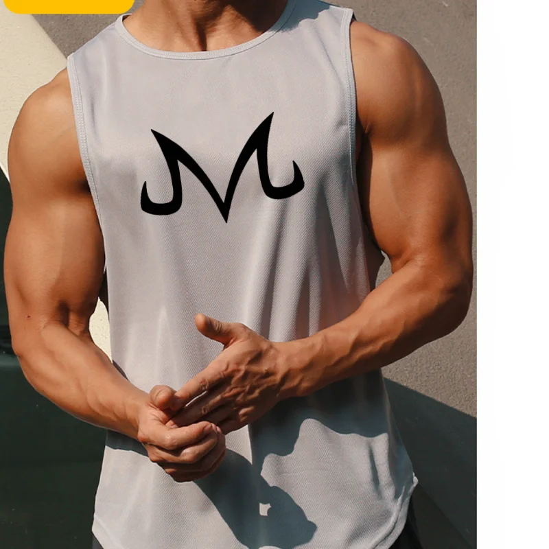 Quick Dry Bodybuilding Tank Top Men Gym Fitness Sleeveless Shirt Anime ZT Casual Stringer Singlet Vest Summer Training Clothing