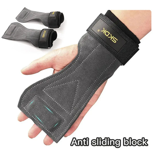 2Pcs Gym Gloves Fitness Hand Palm Protection Equipment Anti Slip And Wear-resistant Wrist Protection Hard Pull Grip Strength Ban