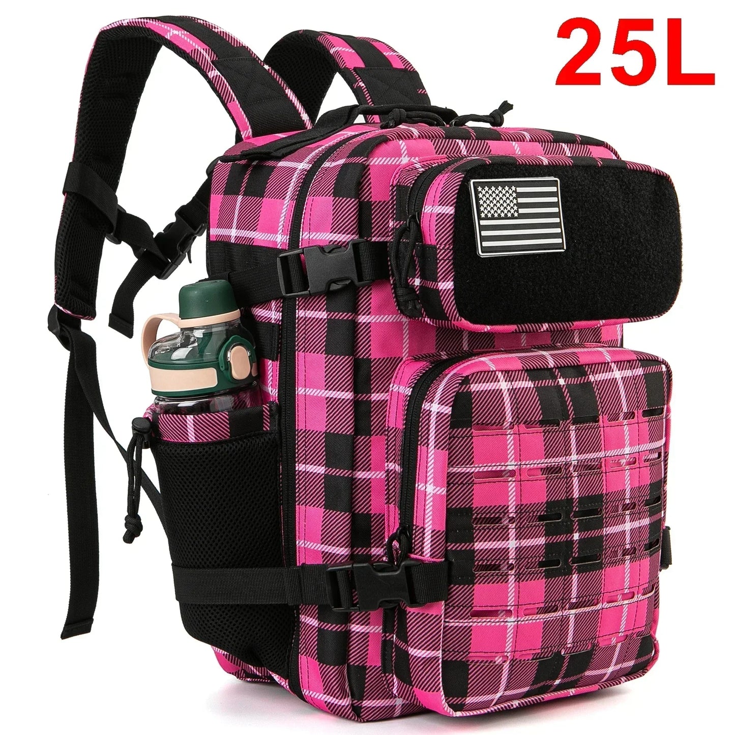 25/45L Women/men Backpack for Tactical Laser Cut Molle heavy duty backpack School Bag Gym Rucksack Treeking with Dual Cup Holder