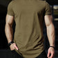 Muscle Fitness T-shirt Summer Men's Athleisure Workout short sleeve T-shirt High Quality cotton Men T-shirt Gym Sport Shirt Tops