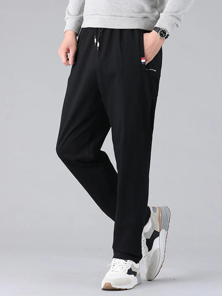 Spring Autumn Men Sweatpants Sportswear Fitness Gym Straight Cotton Track Pants Male Loose Joggers Trousers Plus Size 8XL