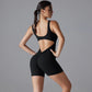 New V Back Scrunch Sports Jumpsuit Women Gym Rompers Sleeveless Sportswear Bodysuits Women Casual One-Piece Suit Yoga Clothing