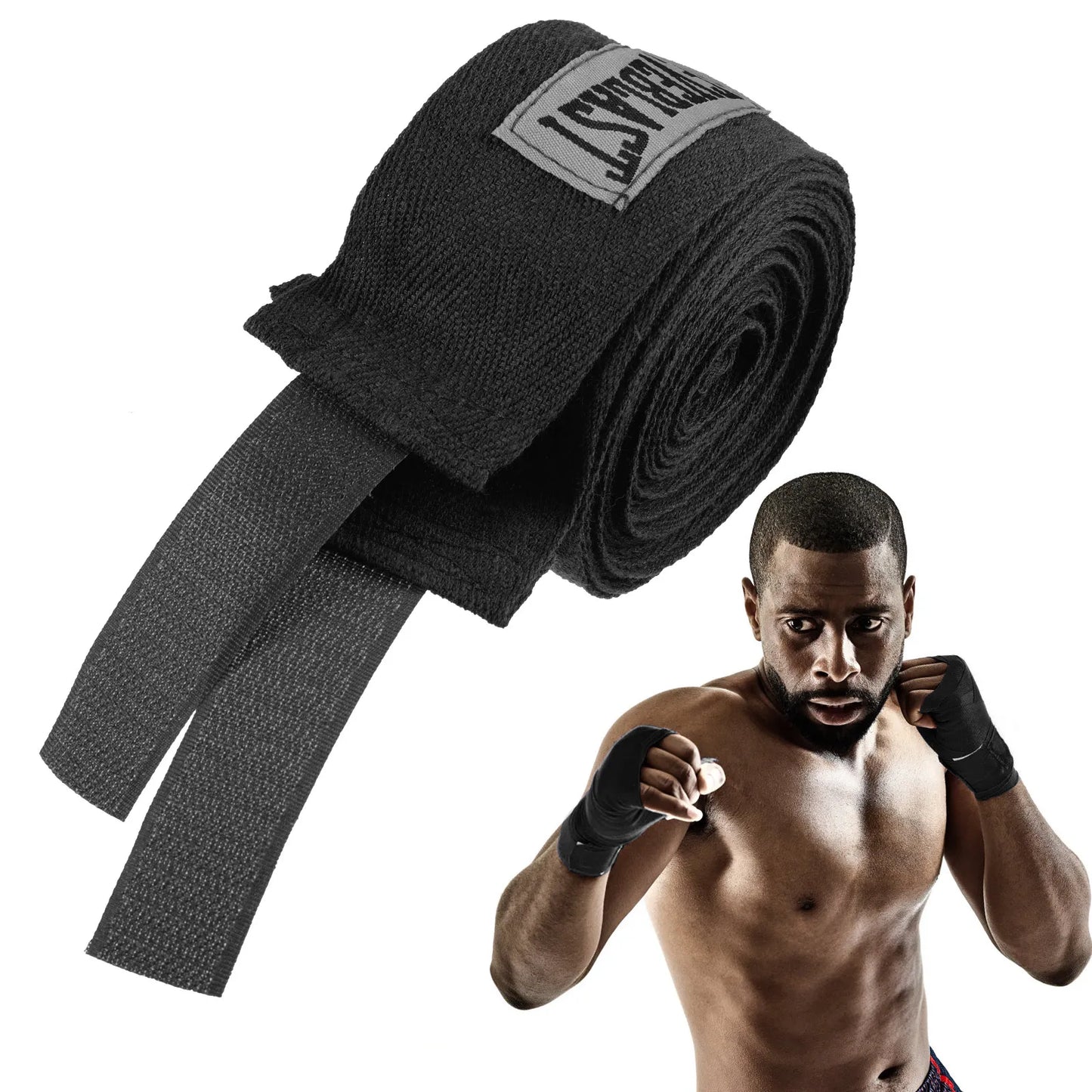 Cotton Boxing Bandages  Soft & Elastic Hand Wraps for Sanda, Muay Thai, Karate - Protects Fists Wrists & Enhances Fitness