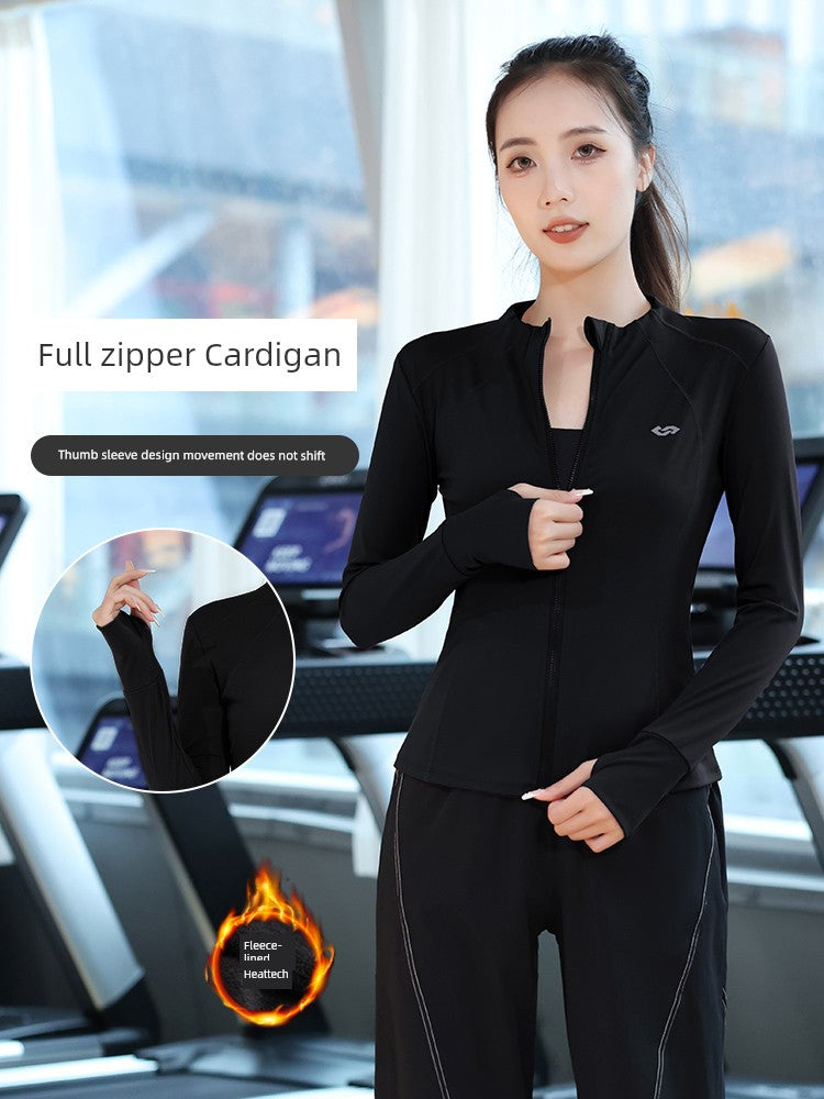 Spring & Fall 2025 New Arrival Sports Outwear Women's Back Pocket Yoga Jacket Silm Skipping Rope Gym Professional Training Wear