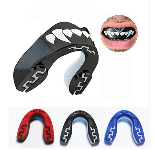 1pc  3D Teeth Pattern Boxing Mouth Guard Perfect Fit Adults with Case Mouth Guard  Suitable For Sanda Boxing and All Ball Sports