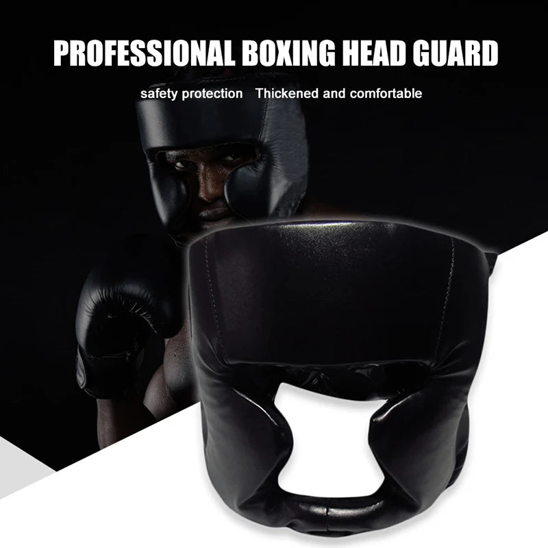 Full-Covered Thickened Boxing Helmet Men Women Adult Karate Muay Thai Training Head Protector Gym Equipment Taekwondo Head Guard