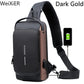 Newest Men Anti Theft Chest Bag Shoulder USB Charging Crossbody Package School Short Trip Messengers Gym Men's Sling Sports Pack