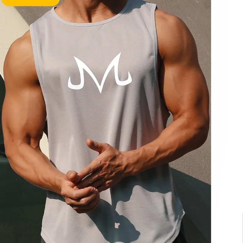 Quick Dry Bodybuilding Tank Top Men Gym Fitness Sleeveless Shirt Anime ZT Casual Stringer Singlet Vest Summer Training Clothing